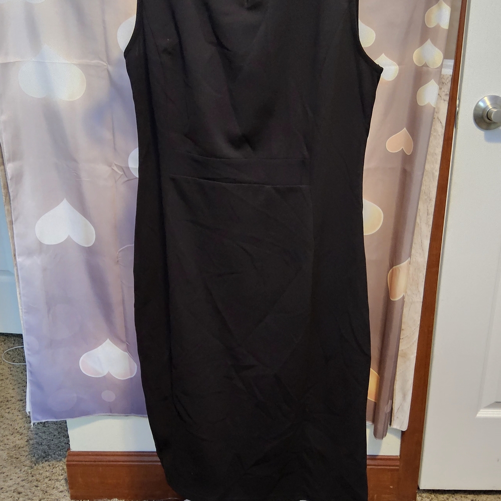 NWOT Size Small Allegra K Black Midi Dress sleeveless